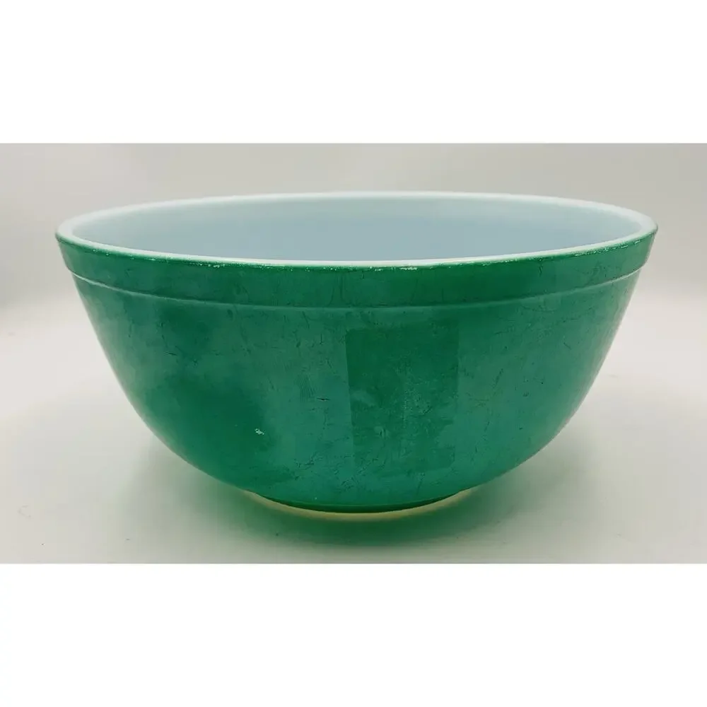 Vintage EARLY PYREX 403-6 Primary Color Green 2.5 Quart Mixing Bowl